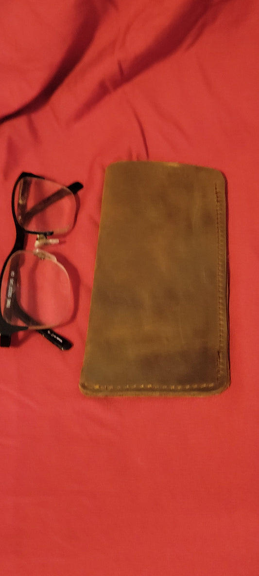 Handmade  leather eyeglass case