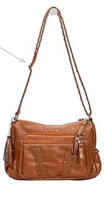 Crossbody Bag for Women with Tassel Ladies Soft PU leather Purses and Handbag Pocketbooks